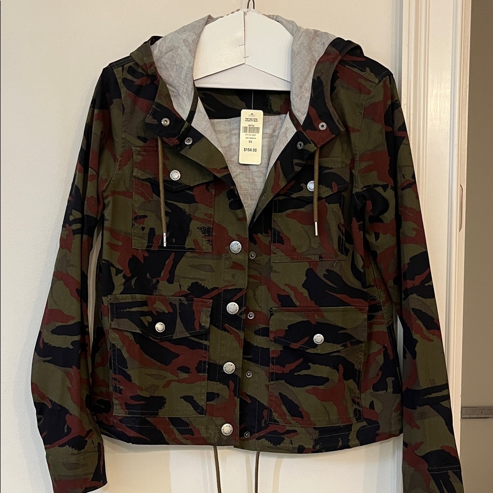 L.L. Bean Camouflage Utility Jacket - Green, Brown and Black